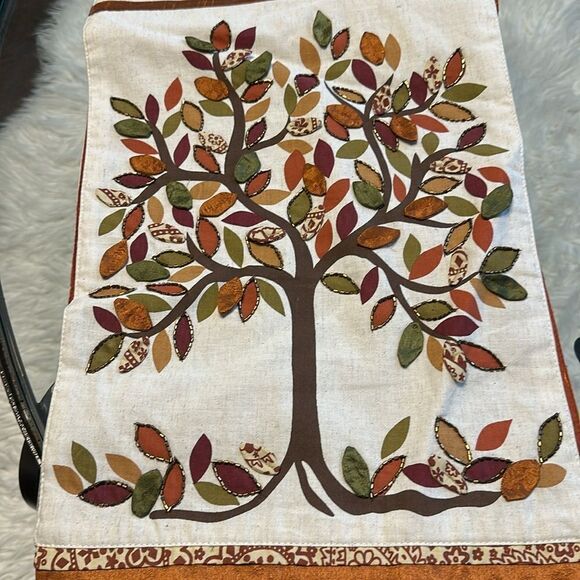 Pier 1 Fall Tree Patterned Table Runner Decor - Picture 2 of 5